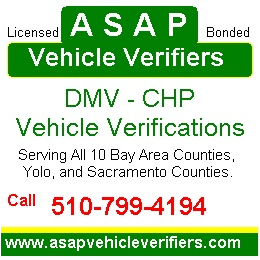 ASAP Vehicle Verifiers | 499 Parker Ave #423, Rodeo, CA 94572 | Phone: (510) 799-4194