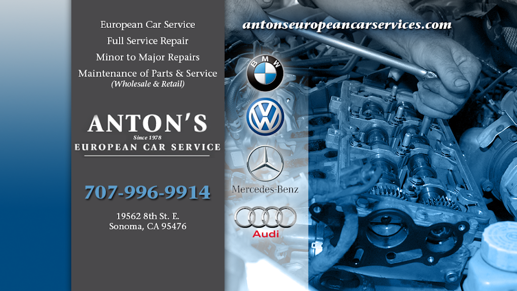 Antons European Car Service | 19562 8th St E, Sonoma, CA 95476 | Phone: (707) 996-9914