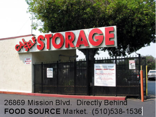 Cal Self Storage | 26869 Mission Blvd, Hayward, CA 94544 | Phone: (510) 538-1536