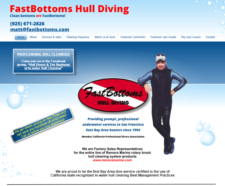 FastBottoms Hull Diving | 2900 Main St, Alameda, CA 94501 | Phone: (925) 671-2826