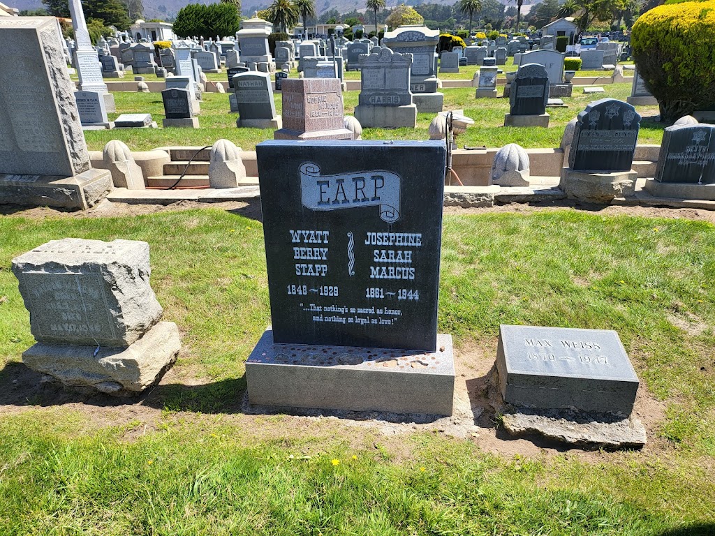 Wyatt Earp gravesite | 1301 El Camino Real, Colma, CA 94014 | Phone: (650) 755-4700
