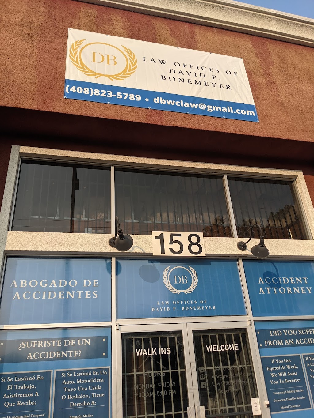 Law Offices of David Bonemeyer | 158 S King Rd Suite 40, San Jose, CA 95116 | Phone: (408) 823-5788