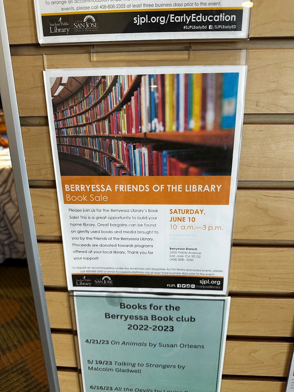 Berryessa Branch Library | 3355 Noble Ave, San Jose, CA 95132 | Phone: (408) 808-3050