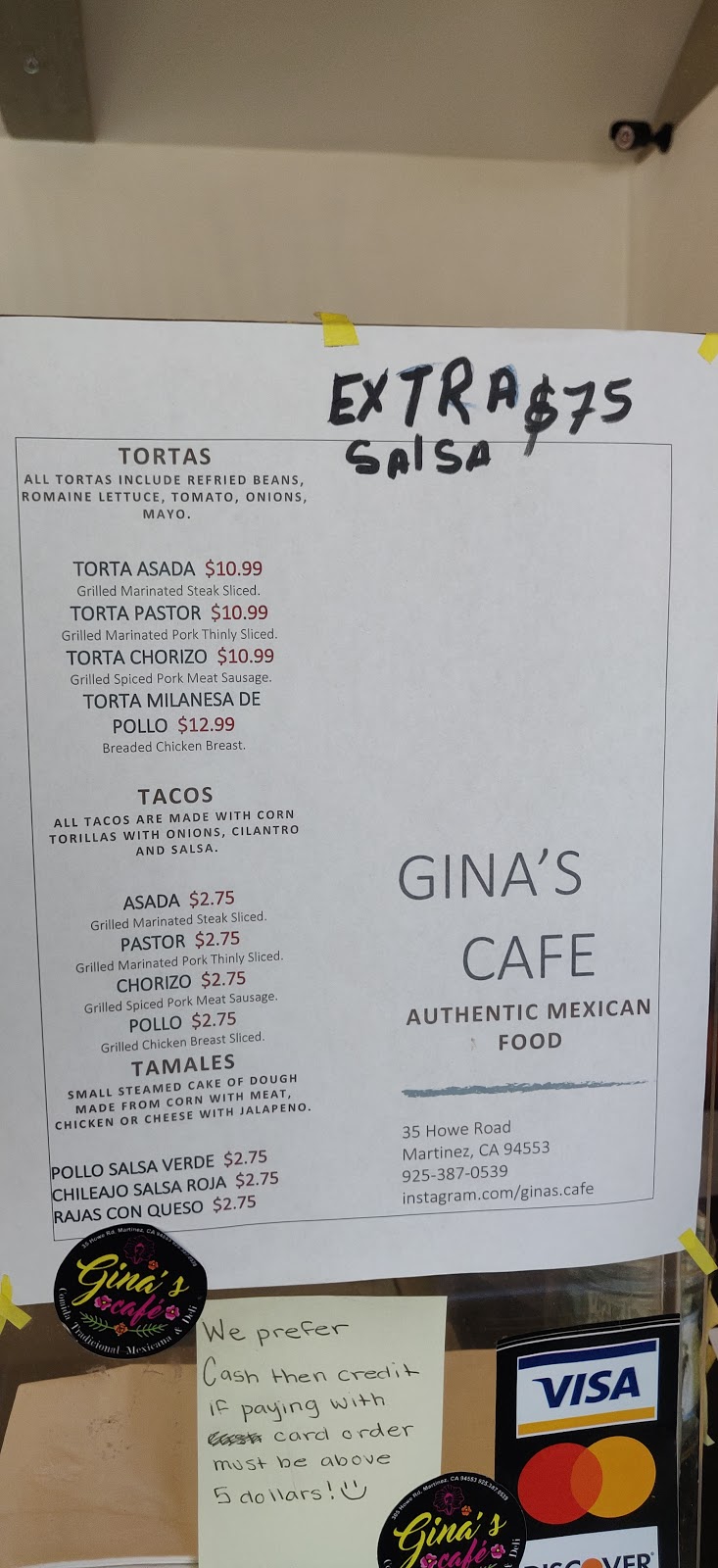 Ginas Café - Oaxaca Mexican Food | 35 Howe Rd, Martinez, CA 94553 | Phone: (925) 387-0539