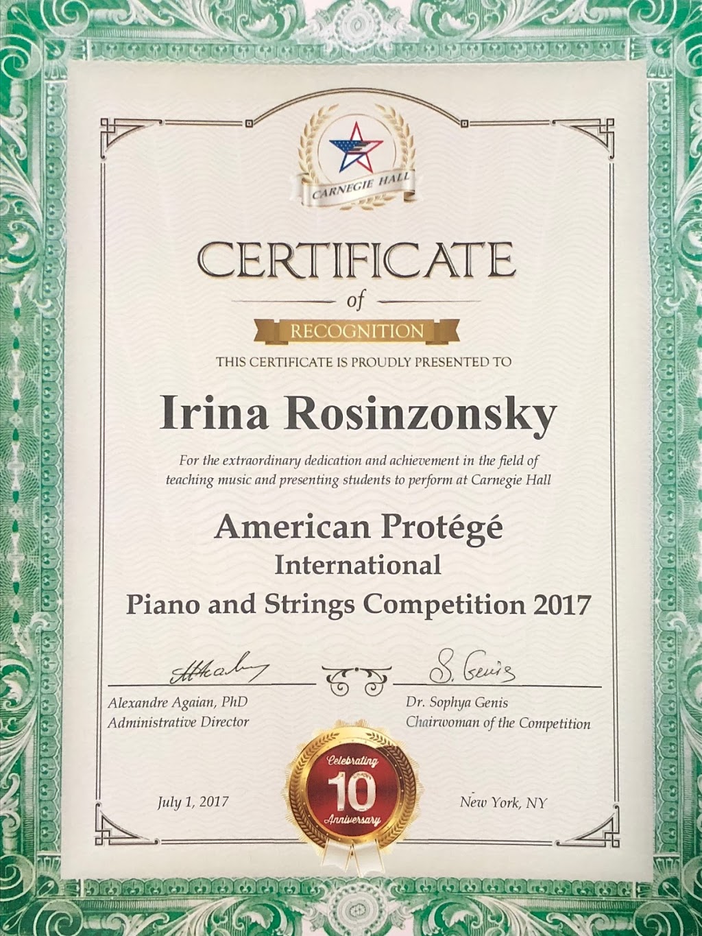 Irina Rosinzonsky Piano School | 3378 Waverley St, Palo Alto, CA 94306 | Phone: (650) 493-4089
