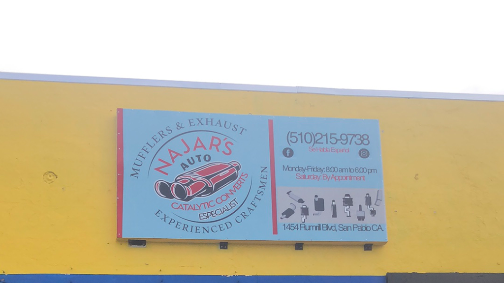 Najar’s Muffler Shop And Auto Repair | 1454 Rumrill Blvd, San Pablo, CA 94806 | Phone: (510) 215-9738