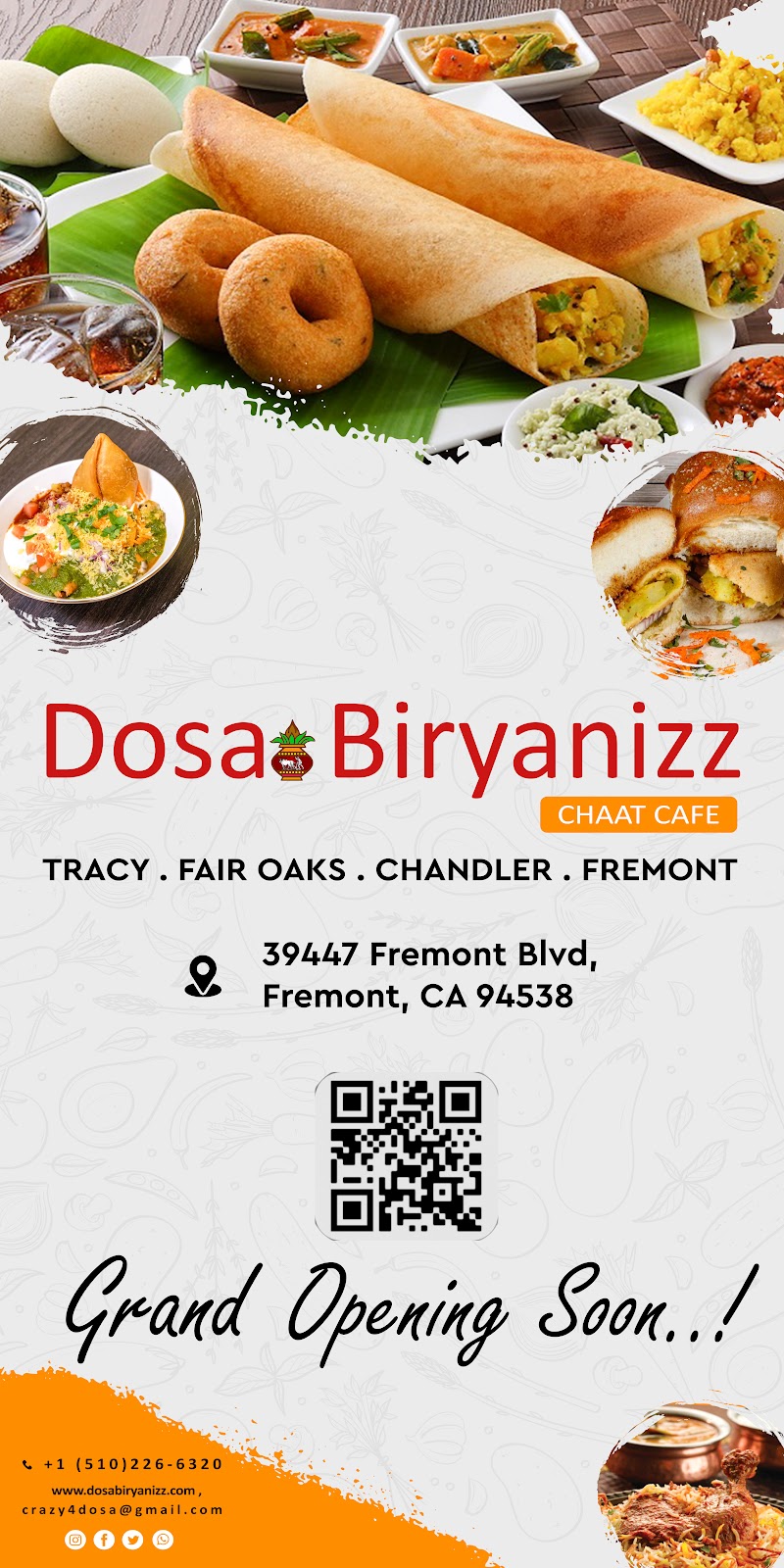Dosa Biryanizz Chaat cafe | 39447 Fremont Blvd, Fremont, CA 94538 | Phone: (510) 371-1339