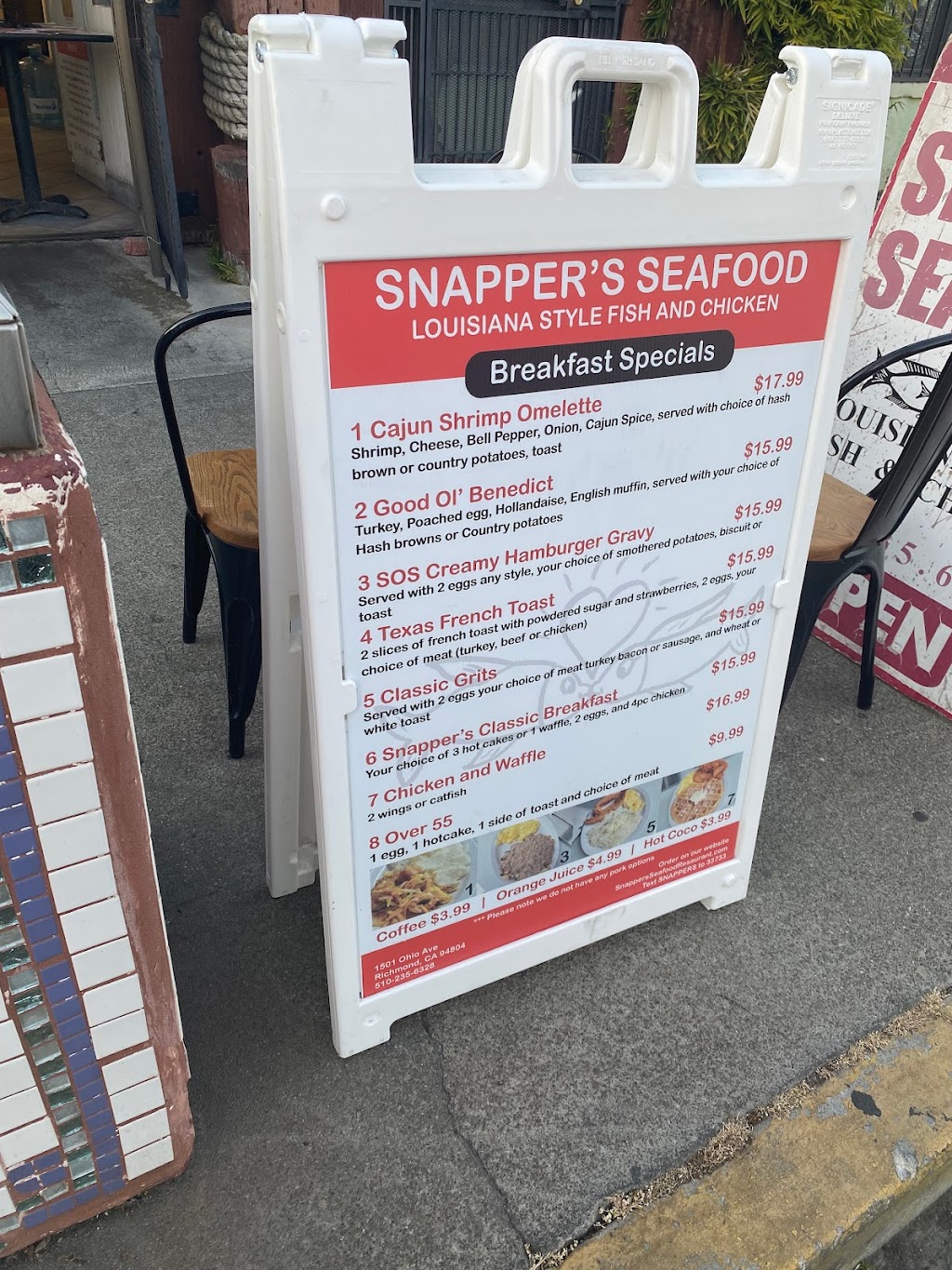 Snappers Seafood Restaurant | 1501 Ohio Ave, Richmond, CA 94804 | Phone: (510) 235-6328