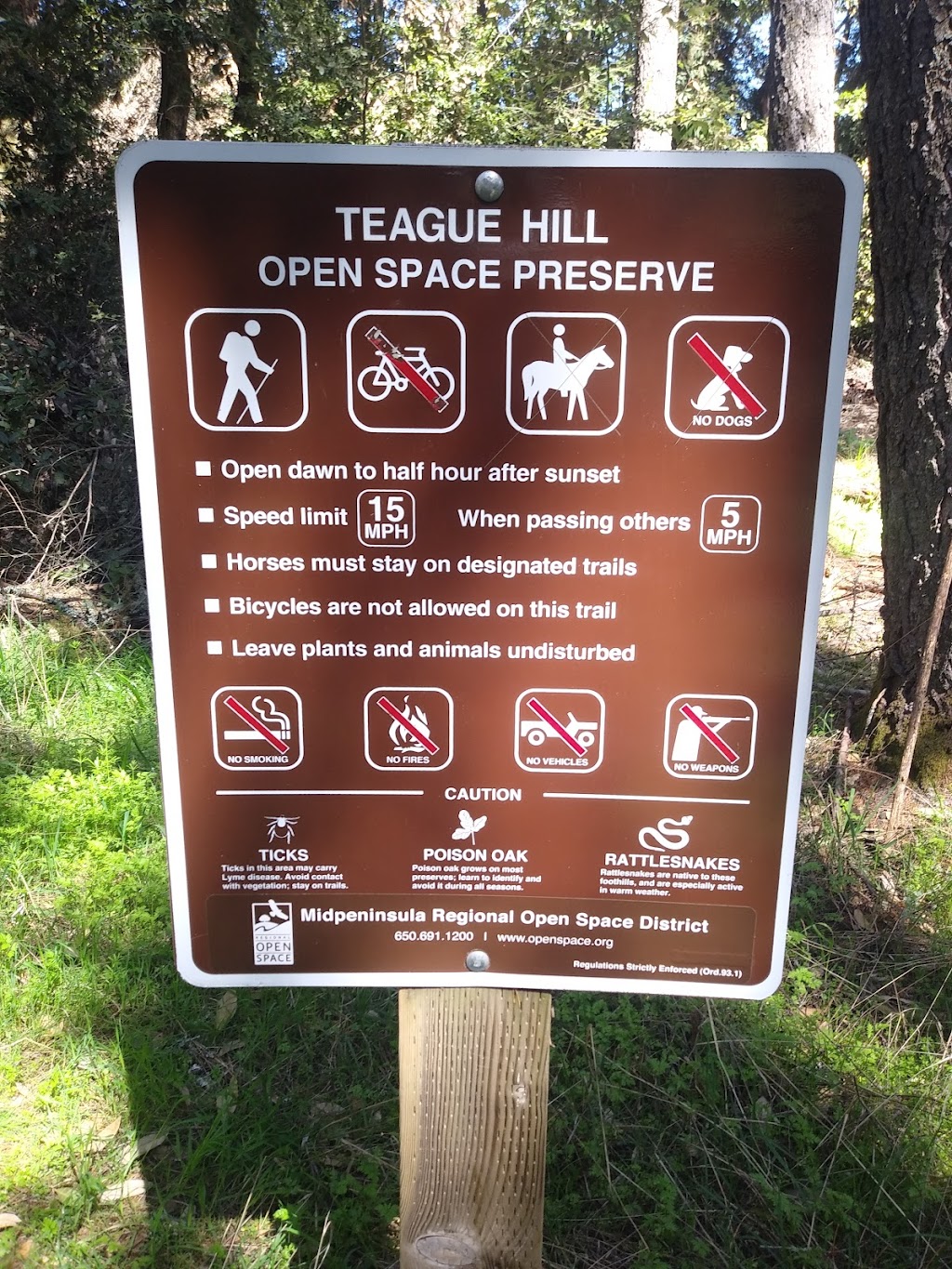 Teague Hill Open Space Preserve | 470 Summit Spring Rd, Woodside, CA 94062 | Phone: (650) 691-1200